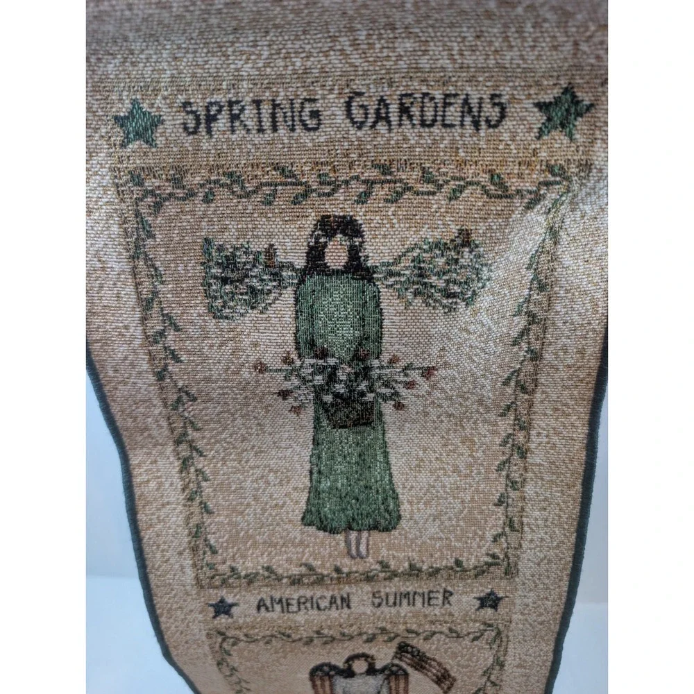 Cindy Shamp Angel of the Seasons Bell Pull Tapestry Wall Hanging USA 41